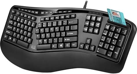 ergonomic keyboard with smart card reader|Adesso TruForm AKB.